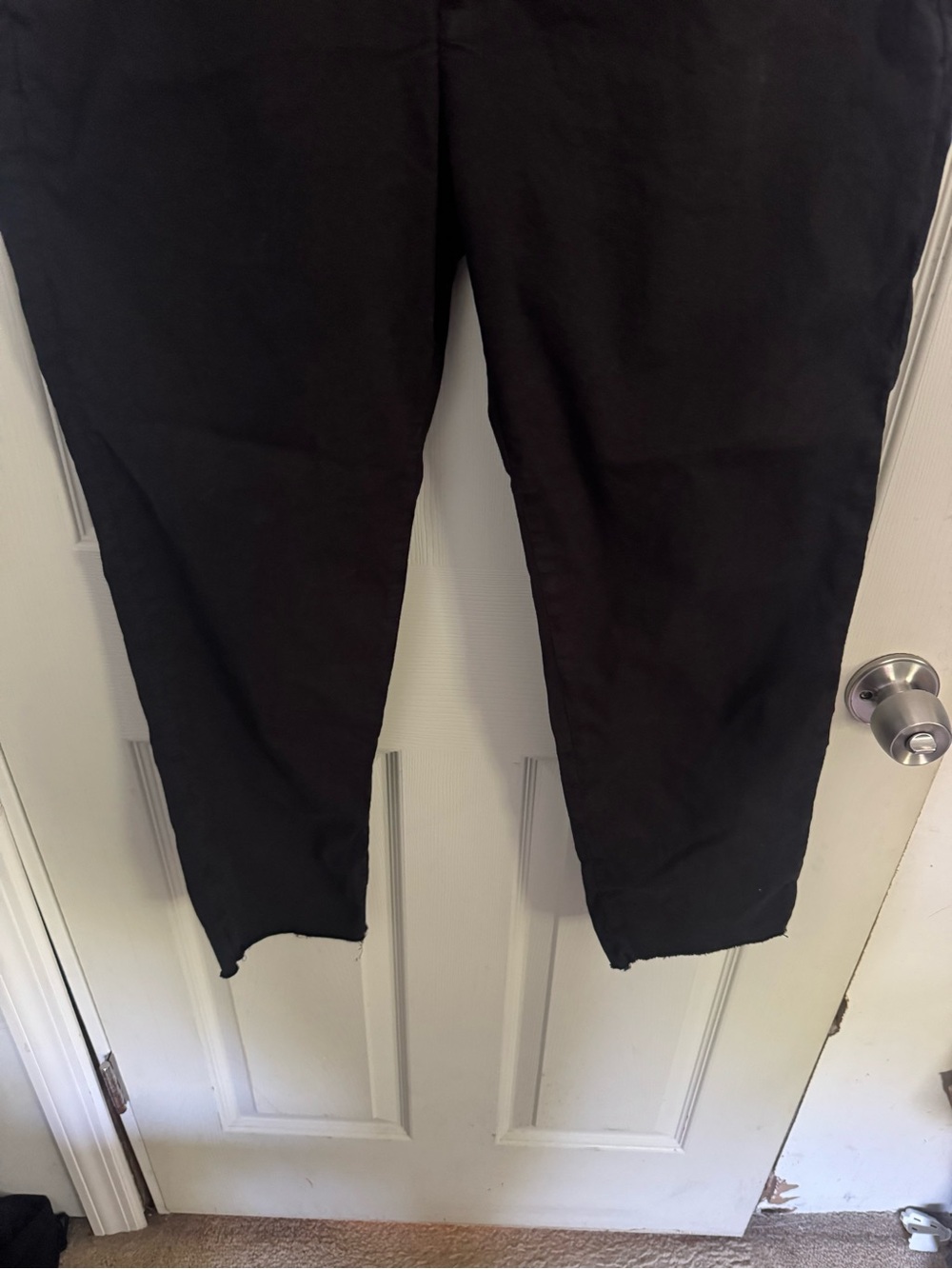 Frank & Eileen Wicklow Italian Cotton Chino Pants Black Size 6 Raw Hem - Picture 6 of 15